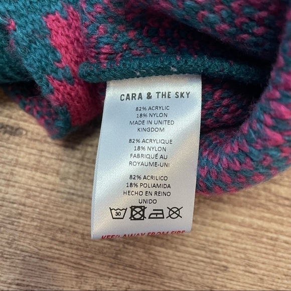 Cara & The Sky Elizabeth Animal Midi Knitted Dress Teal Size Small - Picture 9 of 9